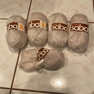 NWT & Vintage (discontinued) 4 Skeins Marks Saba Off-white Mohair Yarn